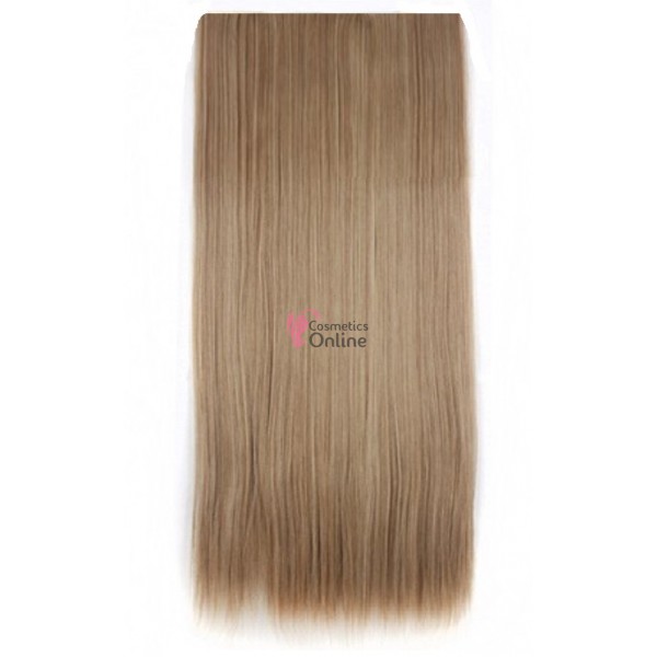 Extensie de par cu 5 Clips On delux dubla dreapta de 60 cm, Saten cu Blond Mixt 171027A613